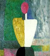 Kazimir Malevich half figure with a  pink face Spain oil painting artist
